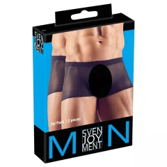   Svenjoyment - fekete áttetsző férfi boxer szett - 2 részes (S-L)