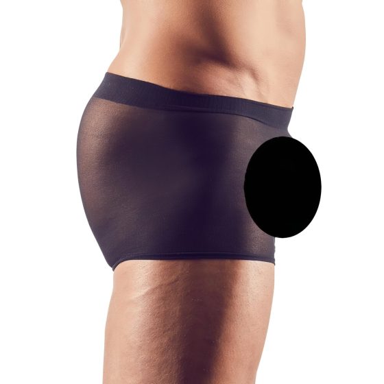 Svenjoyment - átlátszó boxer szett - fekete (2 részes) S-L