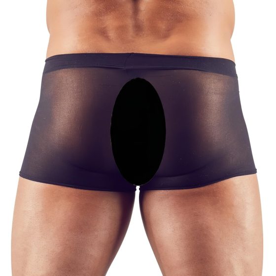 Svenjoyment - átlátszó boxer szett - fekete (2 részes) S-L