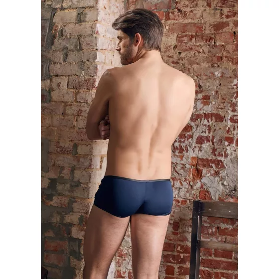 NEK - fekete fűzős-necc betétes férfi boxer (kék)