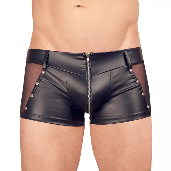 Svenjoyment - fényes cipzáros férfi boxer (fekete)