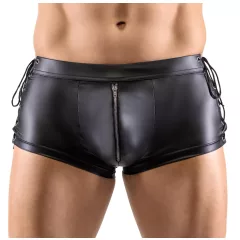 Svenjoyment - oldalt fűzős fényes férfi boxer (fekete)