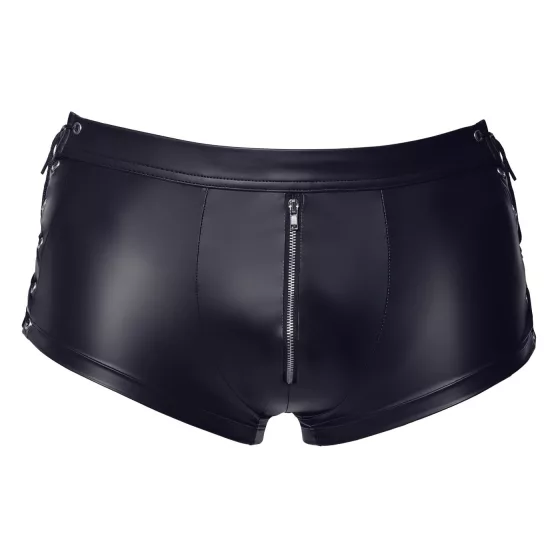 Svenjoyment - oldalt fűzős fényes férfi boxer (fekete)
