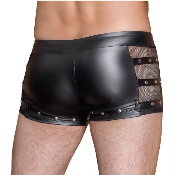 NEK - szegecses, cipzáras boxer (fekete)