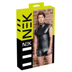 / NEK - szegecses, necc betétes férfi felső (fekete)
