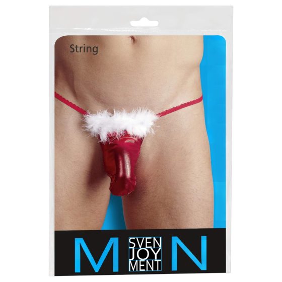 Meglepetés karácsonyi tanga férfiaknak - piros (S-L)