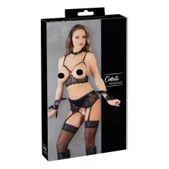 Cottelli Bondage - csipkés fehérnemű szett (5 részes)