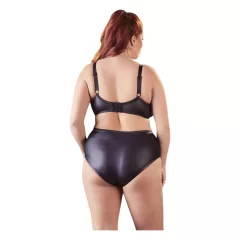  / Cottelli Plus Size - keresztpántos melltartó és bugyi (fekete)