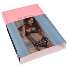 / Petite Noir Exclusive - csíkos melltartó szett (fekete)