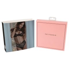 / Petite Noir Exclusive - csíkos melltartó szett (fekete)