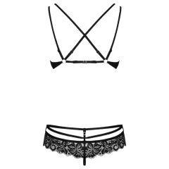   Obsessive 860-SET-1 - rózsás, csipke melltartó szett (fekete)