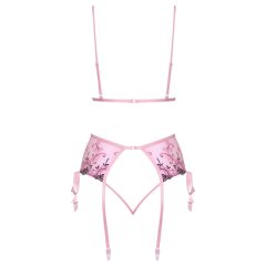 Kissable - rózsás hímzéses fehérnemű szett (pink)