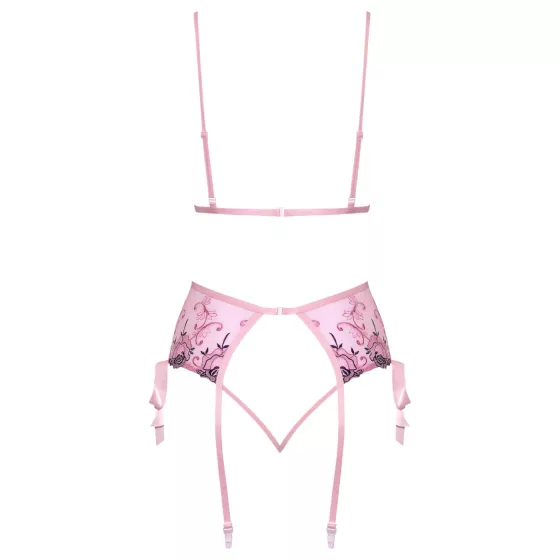 / Kissable - rózsás hímzéses fehérnemű szett (pink)
