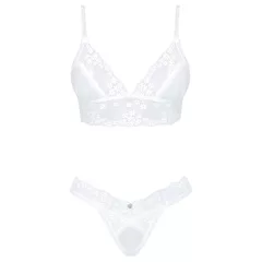Obsessive Set Heavenlly - csipkés melltartó szett (fehér)