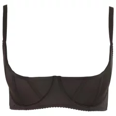 Cottelli Plus Size - merevített push-up melltartó (fekete)