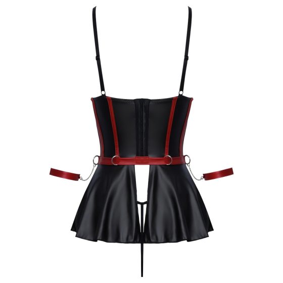 Cottelli Bondage - fényes szett és kar bilincs (fekete)