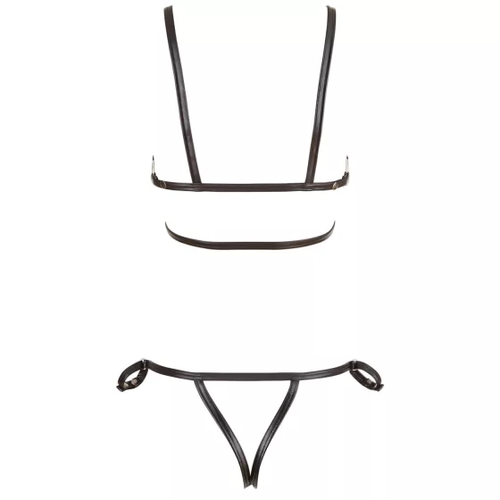 Cottelli Bondage - fényes dísz testhám bikini (fekete)