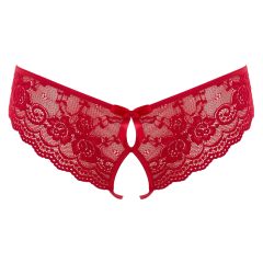 Cottelli - masnis nyitott női francia bugyi (piros)