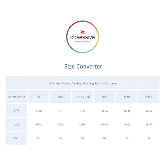 Obsessive Intensa - dupla pántos csipke tanga (fekete)