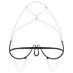 Obsessive - láncos hám melltartó - fekete (S-L)