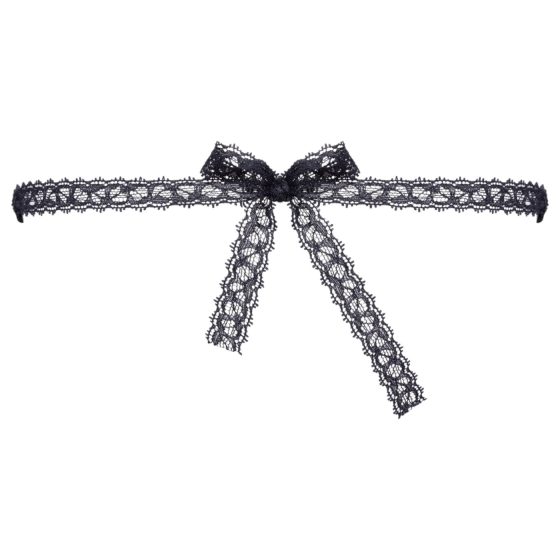 Cottelli - díszes, hímzett csipke maszk (fekete)