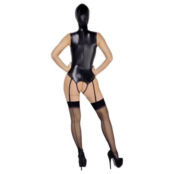 Bad Kitty - alul-felül nyitott body és szopó maszk (fekete)