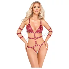 / Bad Kitty - szegecses bondage body (piros)