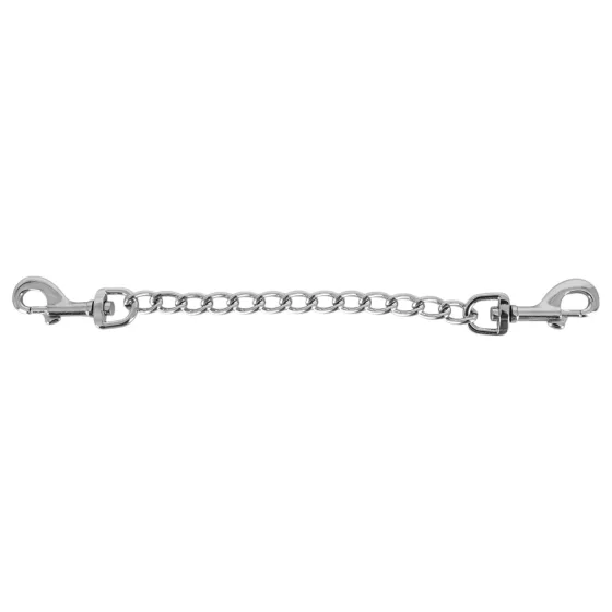 ZADO - dupla fém karabiner és lánc, BDSM kiegészítő (15 cm)