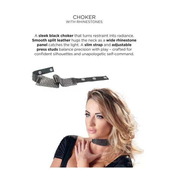 Bad Kitty - strasszos nyakpánt (fekete)