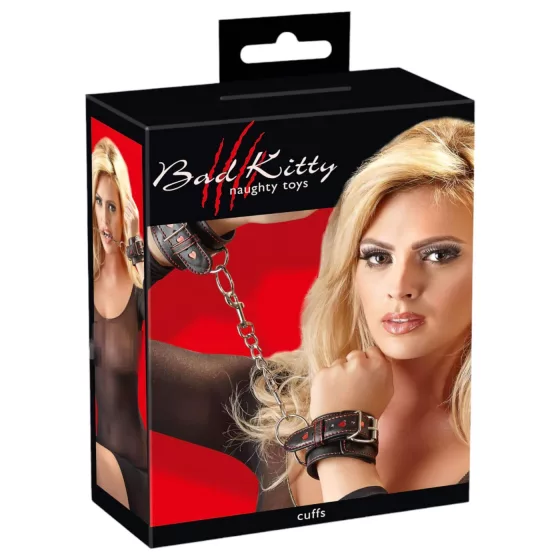 Bad Kitty - szíves szex bilincs (fekete)