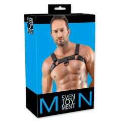 Svenjoyment - műbőr mellhám férfiaknak (fekete)