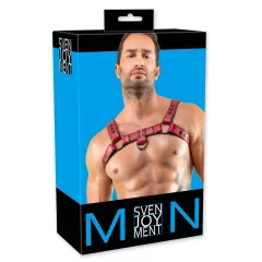 Svenjoyment - műbőr mellhám férfiaknak (piros)