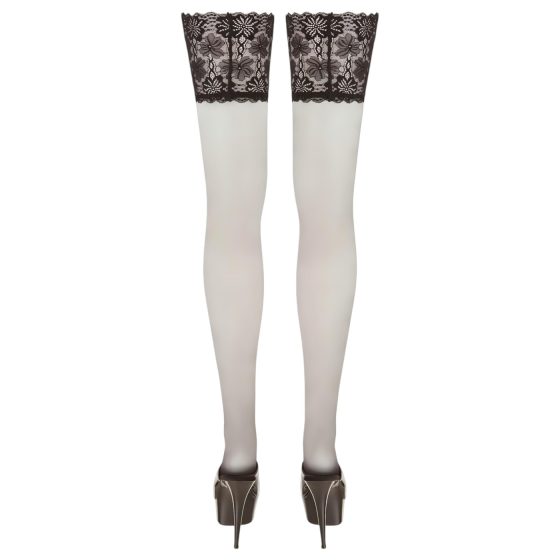Cottelli Plus Size - combfix 15cm széles csipkés (fekete)