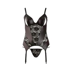 Cottelli - Virágos női felső, molett fazonban (fekete)