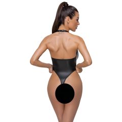 / Cottelli Party - fényes, nyakpántos body (fekete)
