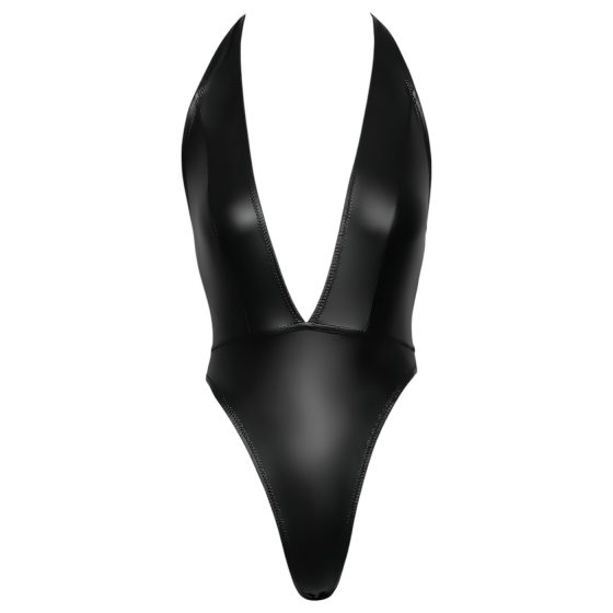 / Cottelli Party - fényes, nyakpántos body (fekete)