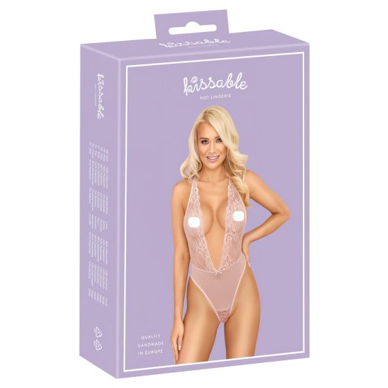 Kissable - csipke body (pink)