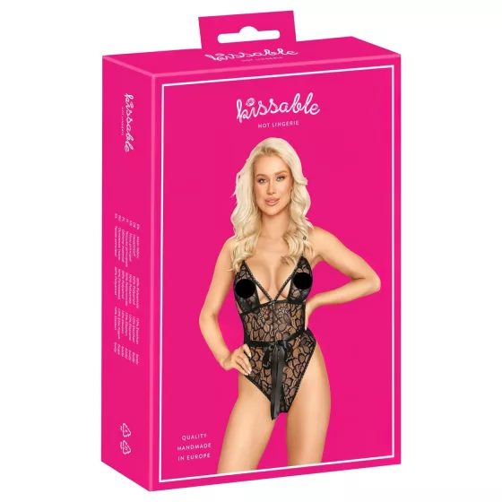 / Kissable - csipke body (fekete)