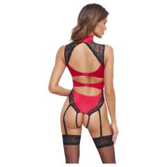 Cottelli - csipkés, nyakpántos body (piros)