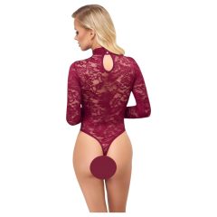 Cottelli - átlátszó csipke body (piros)