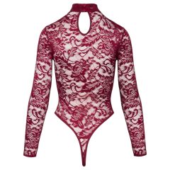 Cottelli - átlátszó csipke body (piros)