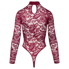 / Cottelli - átlátszó csipke body (piros)