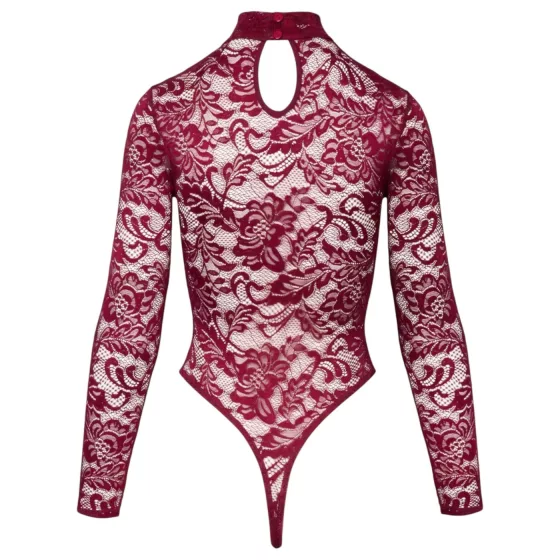/ Cottelli - átlátszó csipke body (piros)