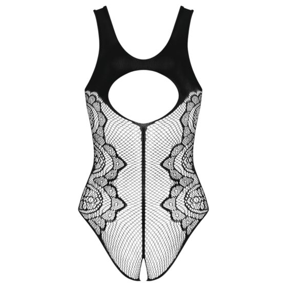 Obsessive B335 - átlátszó, nyitott body (fekete) - S-L