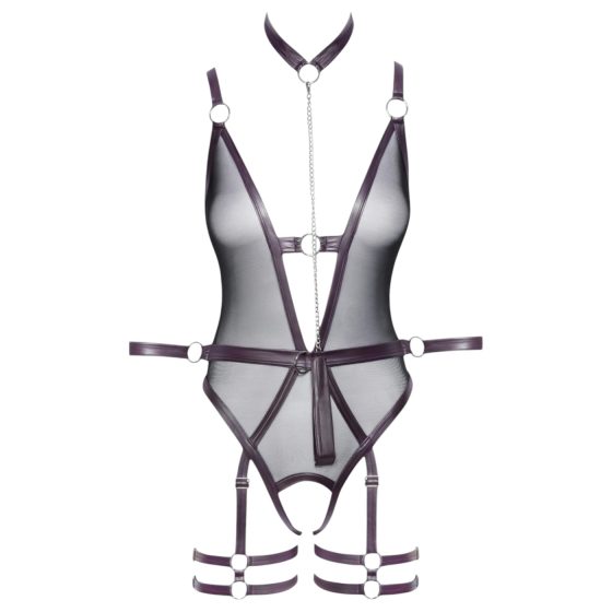 Cottelli Bondage - nyitott body és kar bilincs (fekete)