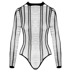 Cottelli - csíkos nyitott body (fekete) - S-L