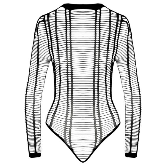 Cottelli - csíkos nyitott body (fekete) - S-L