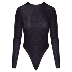 Cottelli - nyitott hátú, csillogós body (fekete)