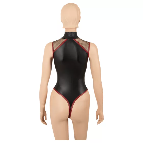 Cottelli - cipzáras necc body (fekete)