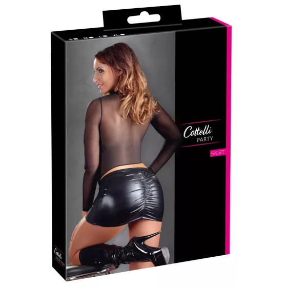 Cottelli - Party time - wetlook szexi miniszoknya (fekete)